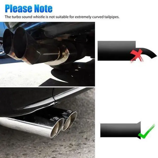 Alt view image 6 of 7 - 2X Universal Turbo Sound Exhaust Muffler Pipe Whistle Car Oversized Roar Maker