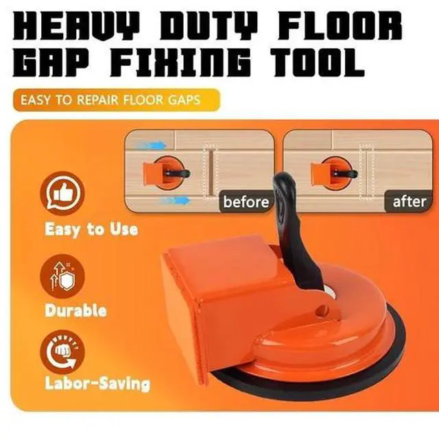 Alt view image 4 of 7 - Heavy Duty Floor Gap Fixer Suction Cup Tool for Laminate Flooring Installation