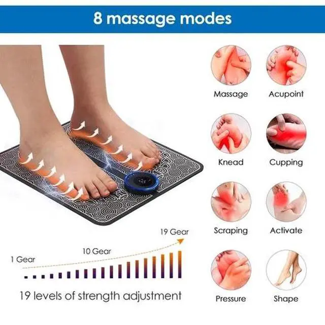 Alt view image 3 of 7 - EMS Foot Massager with Remote Control, Pain-Relief for Feet Neuropathic Relief