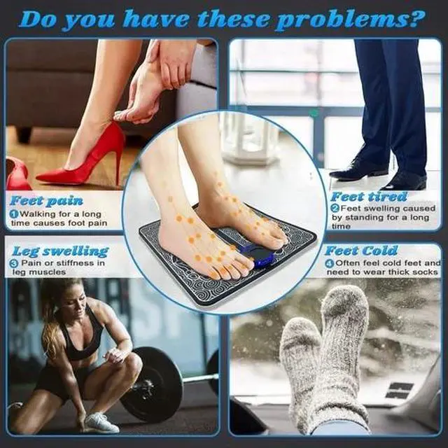 Alt view image 6 of 7 - EMS Foot Massager with Remote Control, Pain-Relief for Feet Neuropathic Relief