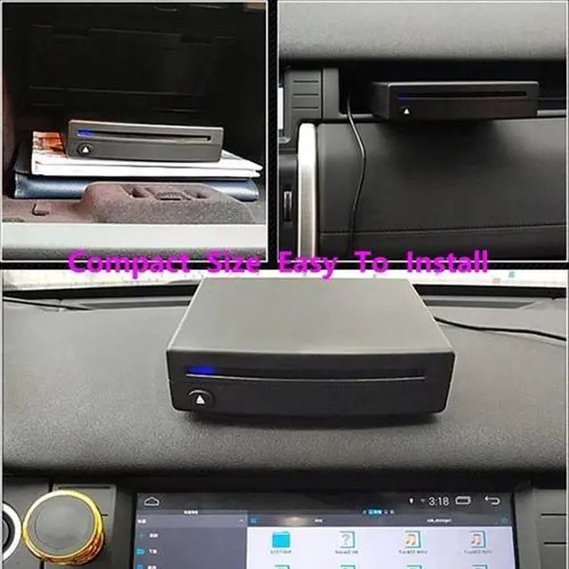 Alt view image 4 of 5 - External USB Car Universal CD Player,Vehicle CD Player for Car via USB Radio Con