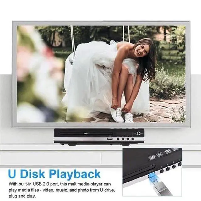 Alt view image 6 of 7 - 1080p DVD Player All Region Free DVD CD USB Player with HD+RCA Output HOME
