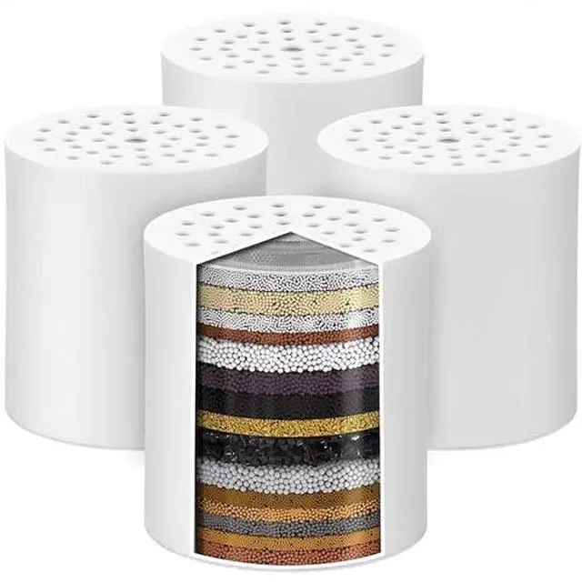 Alt view image 2 of 7 - 4 Pack 20 Stage Shower Filter Replacement Cartridge for Hard Water Compatible