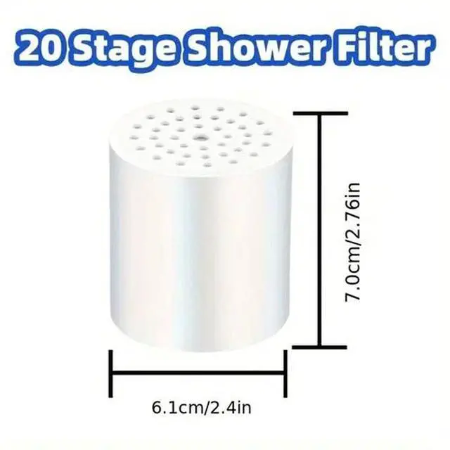 Alt view image 5 of 7 - 4 Pack 20 Stage Shower Filter Replacement Cartridge for Hard Water Compatible