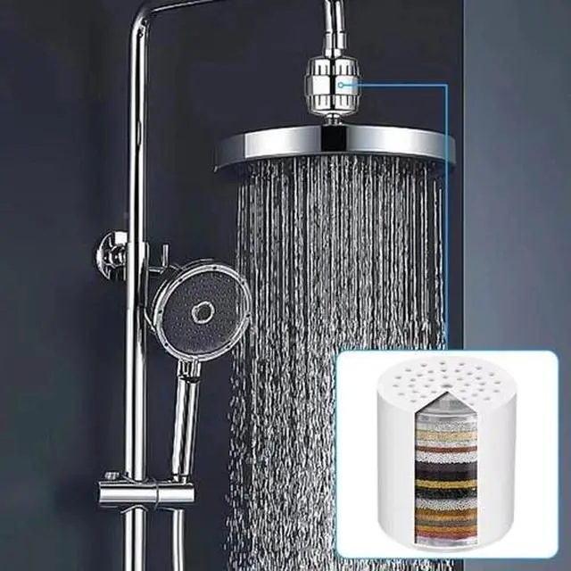 Alt view image 6 of 7 - 4 Pack 20 Stage Shower Filter Replacement Cartridge for Hard Water Compatible