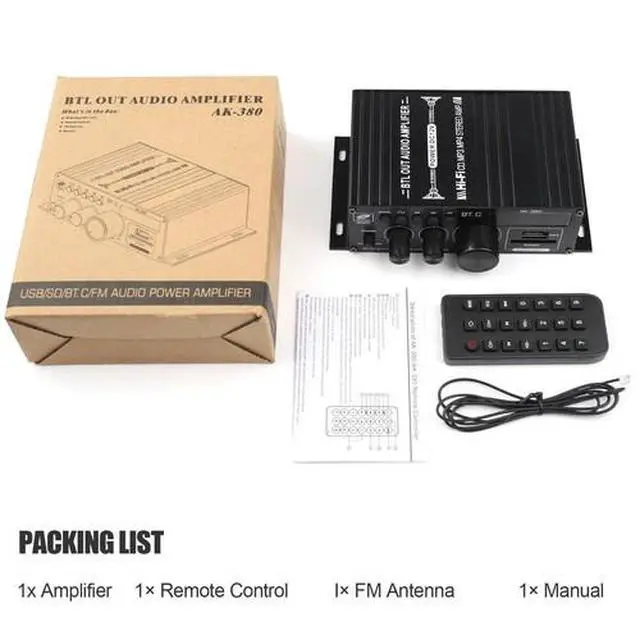 Alt view image 5 of 7 - 800W 2Channel bluetooth Mini HIFI Power Amplifier Audio Stereo Amp Home Car FM