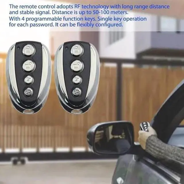 Alt view image 3 of 7 - 2PCS 433MHz Remote Control Backup Key Sliding Gate Opener Automatic Operator New