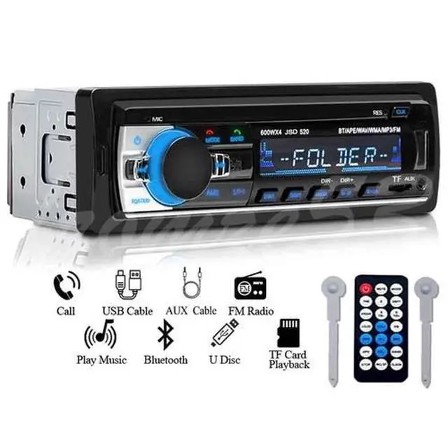 Alt view image 2 of 7 - Bluetooth Car Stereo Audio In-Dash FM Aux Input Receiver SD USB MP3 Radio Player