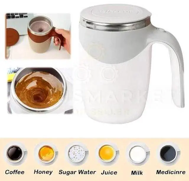 Main image of Automatic Self Mixing Magnetic Stainless Steel Coffee Cup Milk Self Stirring Mug