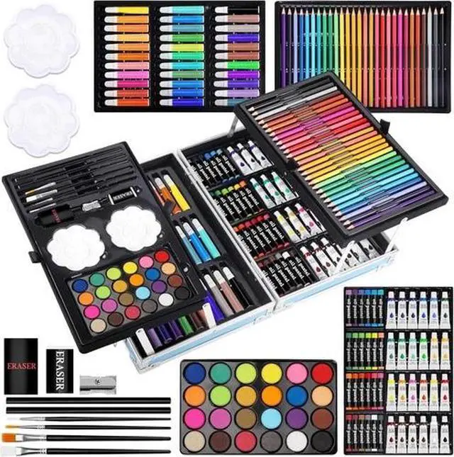 Alt view image 3 of 7 - 145PCS Art Drawing Set Kit For Kids Children Teens Adults Supplies Paint Pencil