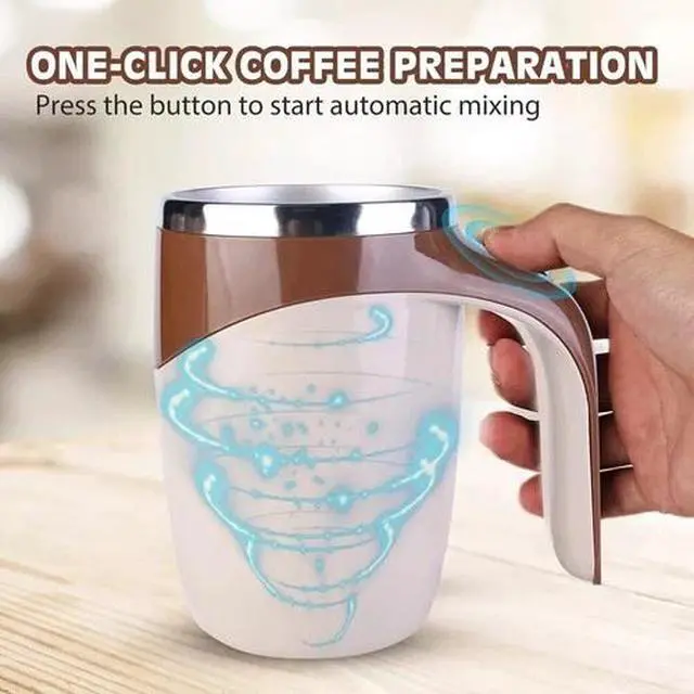 Alt view image 3 of 7 - Automatic Self Mixing Magnetic Stainless Steel Coffee Cup Milk Self Stirring Mug