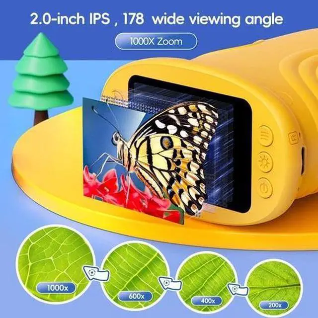 Alt view image 3 of 7 - Microscope for Kids - 1000X Kids Handheld Pocket Microscope with 4K IPS Scree