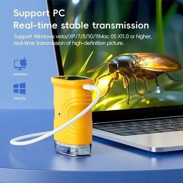 Alt view image 6 of 7 - Microscope for Kids - 1000X Kids Handheld Pocket Microscope with 4K IPS Scree