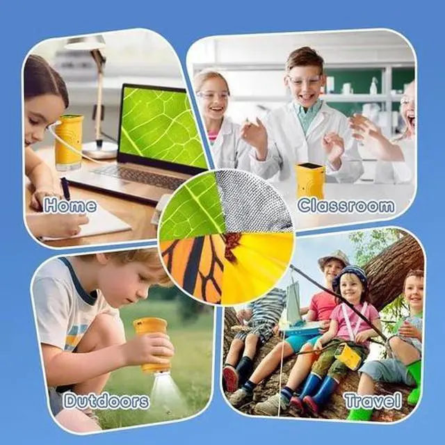 Alt view image 7 of 7 - Microscope for Kids - 1000X Kids Handheld Pocket Microscope with 4K IPS Scree