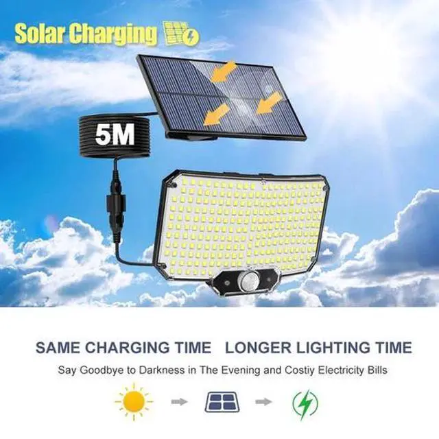 Alt view image 6 of 7 - LED Solar Street Lights 9900000lm Security Flood Lamp Motion Sensor Outdoor Wall