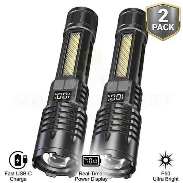 Main image of 990000000 Lumen Super Bright LED Tactical Flashlight Rechargeable LED Work Light