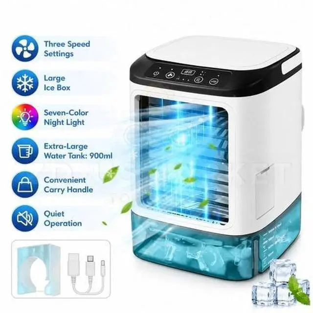 Main image of Personal Air Conditioner Cooler Fan Portable Mini Space Cooler 3-Speed Settings