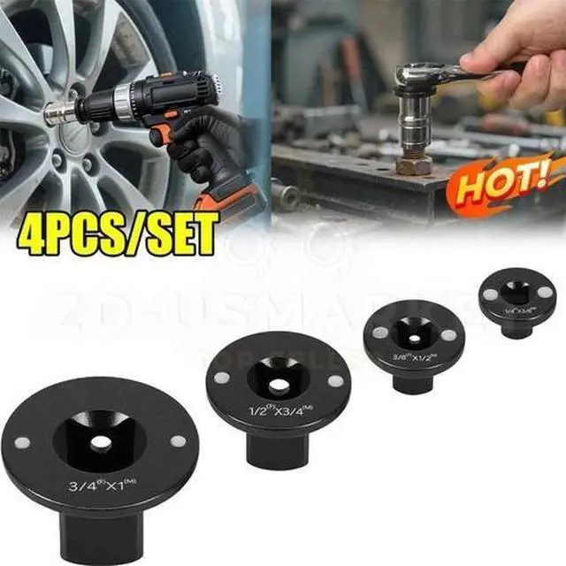 Main image of 4Pcs Low Profile Impact Socket Adapter Set, Drive Ratchet Adapter Set, Magnetic