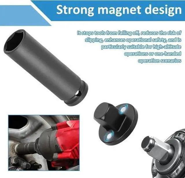 Alt view image 4 of 6 - 4Pcs Low Profile Impact Socket Adapter Set, Drive Ratchet Adapter Set, Magnetic