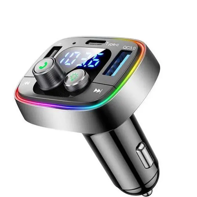 Alt view image 4 of 7 - Bluetooth 5.0 Car Wireless FM Transmitter Adapter 2USB PD Charger Hands-Free AUX