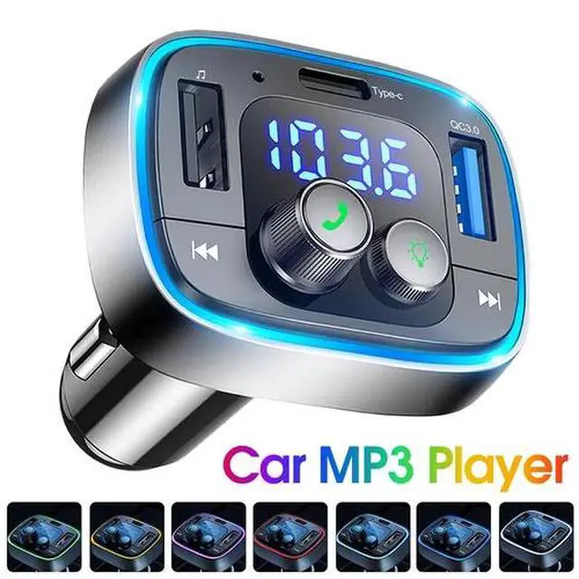 Alt view image 7 of 7 - Bluetooth 5.0 Car Wireless FM Transmitter Adapter 2USB PD Charger Hands-Free AUX