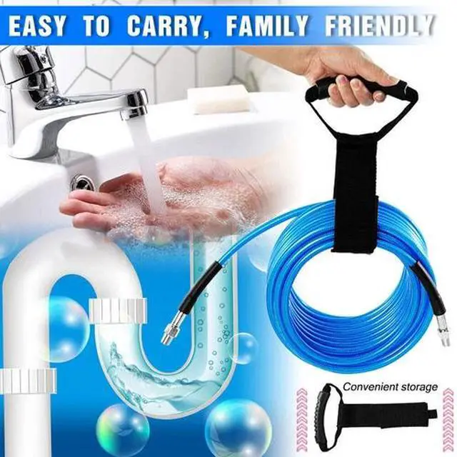 Alt view image 6 of 7 - 50FT 1/4" M-NPT 5800PSI Drain Cleaner Hose Sewer Jetter Kit for Pressure Washer