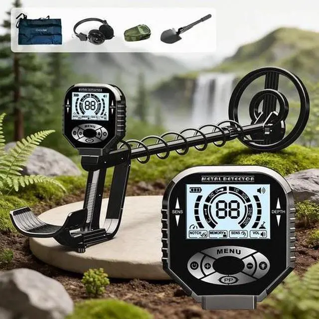 Alt view image 4 of 7 - Detector De Metales Oro y Plata LCD Display Deep Ground Gold Finder Waterproof