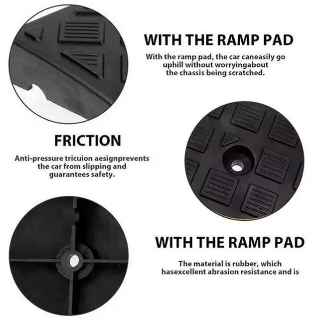 Alt view image 4 of 7 - 2 Pack Driveway Ramp Heavy Duty Vehicle Curb Rubber Threshold Ramp Professional