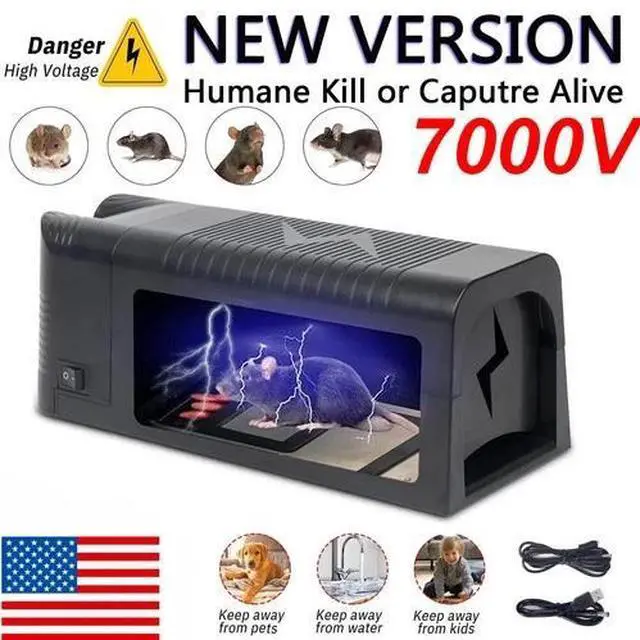 Main image of Upgraded Electronic Mouse Trap Control Kill Big Rat Pest Electric Rodent Zapper