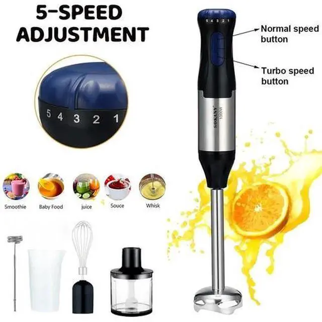 Main image of 5-in-1 Hand Immersion Blender 1000W Entire Stainless Steel Blender Baby food