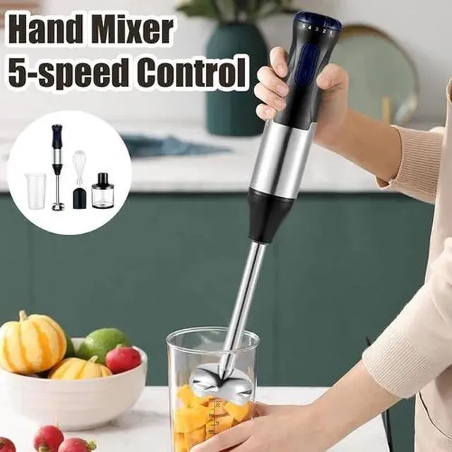 Alt view image 4 of 7 - 5-in-1 Hand Immersion Blender 1000W Entire Stainless Steel Blender Baby food