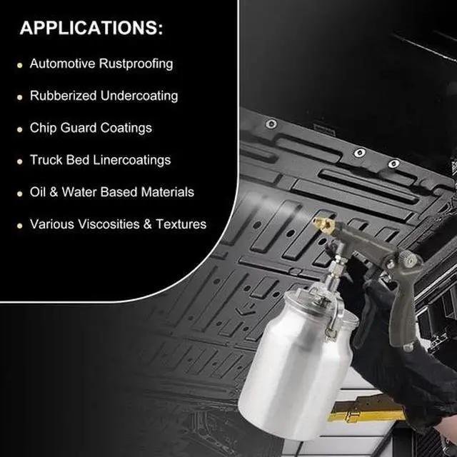 Alt view image 7 of 7 - Rust Proof Undercoat Spray Gun Automotive Undercoating Truck Bed Liner Coating