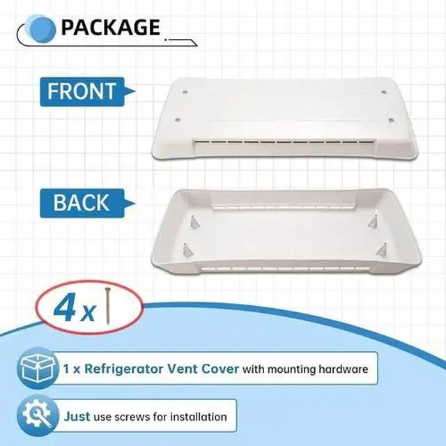 Alt view image 7 of 7 - For Dometic Refrigerator Vent Cover RV Roof Lid Trailer Replacement Part #65528