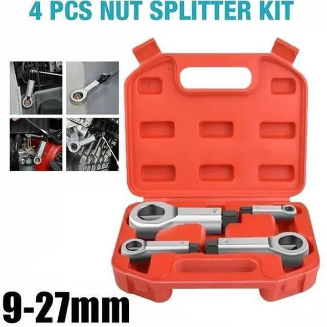 Main image of 4 PCS Metal Nut Splitter Set Heavy Duty Nut Splitter Kit Splitter Breaker Manual