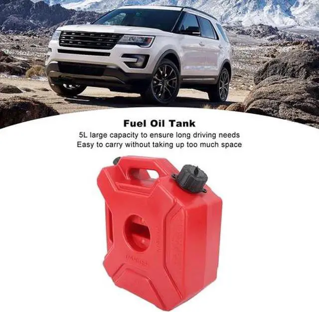 Alt view image 4 of 6 - 5L Gas Fuel Tank Gas Can Oil Storage Can For ATV UTV Gokart Motorcycle Car SUV