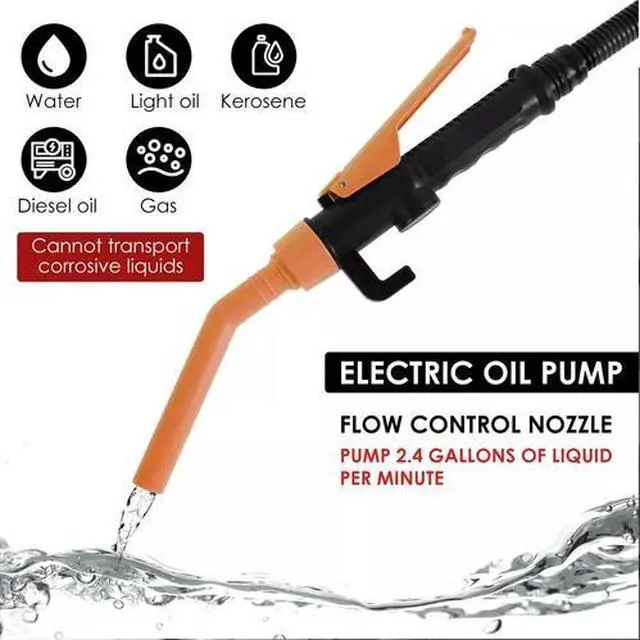 Alt view image 4 of 7 - 2.4 GPM Portable Powered Battery Liquid Transfer Pump for Gasoline Diesel Fuel
