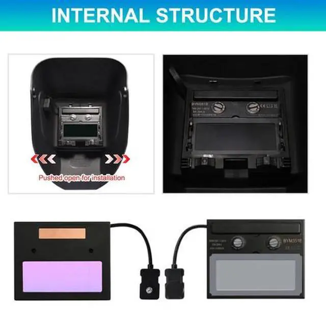 Alt view image 7 of 7 - Solar Powered Welding Helmet Pro Auto Darkening Hood Mig Tig Arc Welder Mask