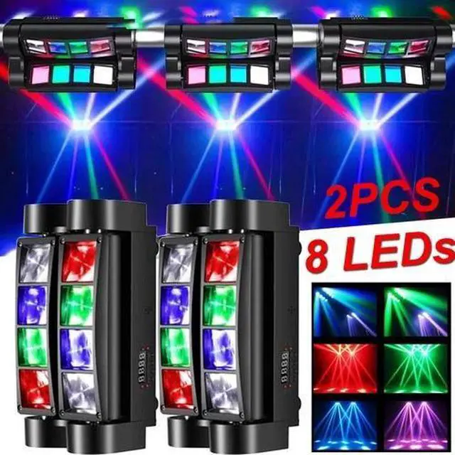 Main image of 2PCS Spider Moving Head Light DMX512 RGBW 8LED DJ Disco Stage Party Club Lights