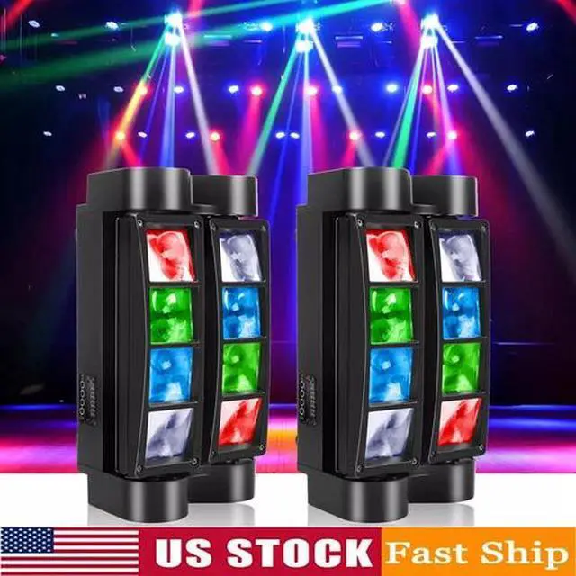 Alt view image 2 of 7 - 2PCS Spider Moving Head Light DMX512 RGBW 8LED DJ Disco Stage Party Club Lights