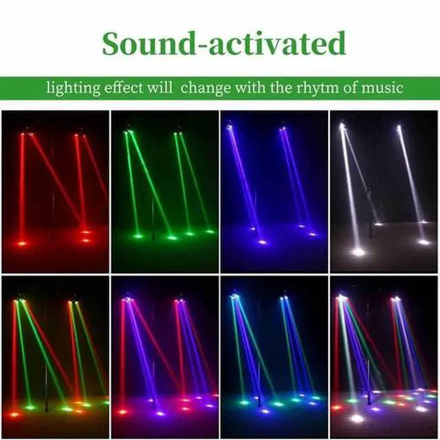 Alt view image 4 of 7 - 2PCS Spider Moving Head Light DMX512 RGBW 8LED DJ Disco Stage Party Club Lights