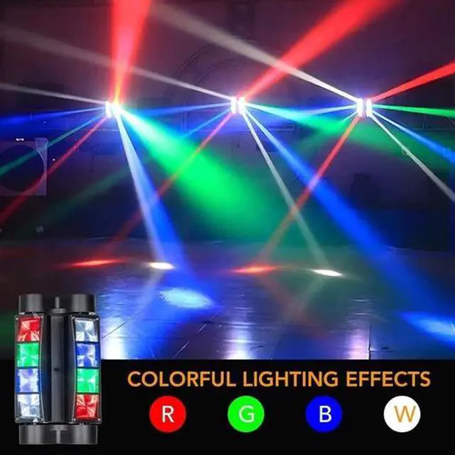 Alt view image 5 of 7 - 2PCS Spider Moving Head Light DMX512 RGBW 8LED DJ Disco Stage Party Club Lights