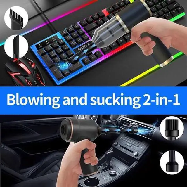 Alt view image 5 of 7 - Mini 4 in 1 Upgrade Car Vacuum Cleaner Air Blower Wireless Handheld Rechargeable