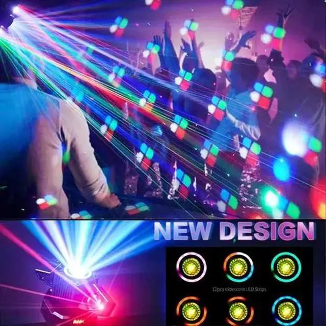Alt view image 4 of 7 - 2PCS Laser Light RGBW LED Moving Head Disco Stage Lighting Beam DMX512 Party DJ