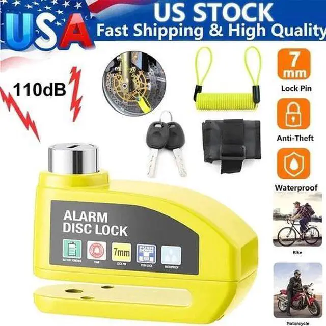 Main image of Bike Motorcycle Wheel Disc Brake Alarm Lock Aluminum Alloy Security Anti-theft