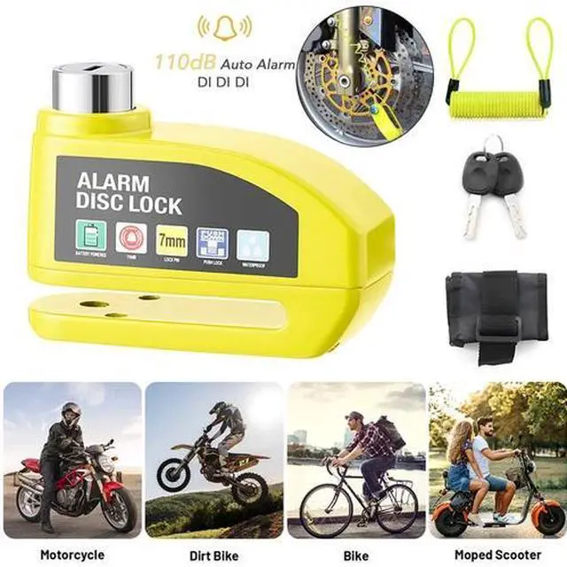 Alt view image 3 of 7 - Bike Motorcycle Wheel Disc Brake Alarm Lock Aluminum Alloy Security Anti-theft
