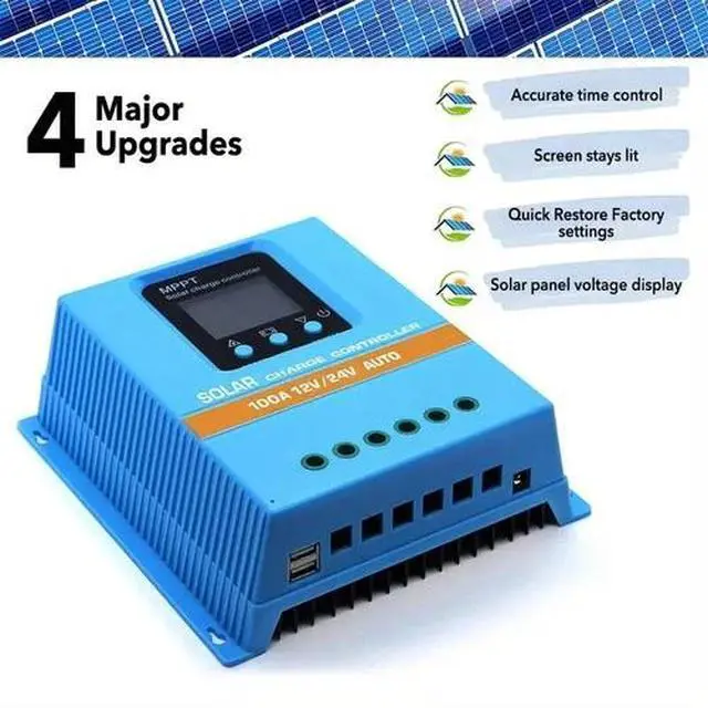 Alt view image 3 of 7 - 4800W 100A MPPT Solar Charge Controller 12V/24V/36V/48V Battery PV Regulator LCD