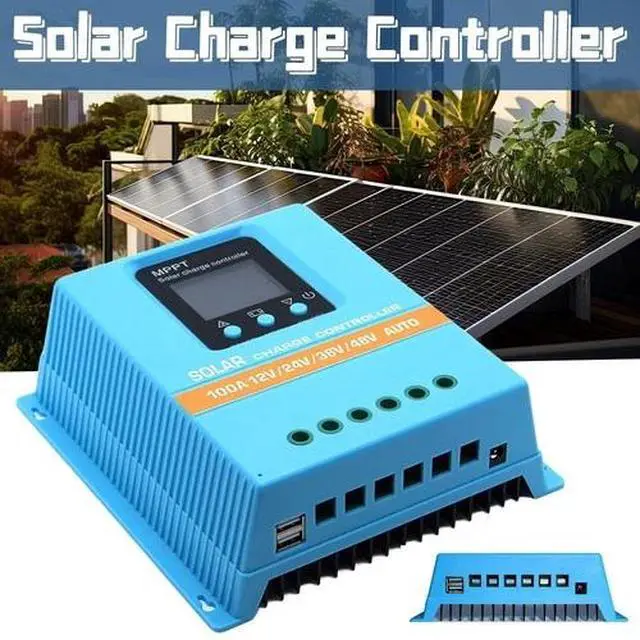 Alt view image 4 of 7 - 4800W 100A MPPT Solar Charge Controller 12V/24V/36V/48V Battery PV Regulator LCD