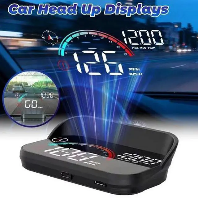 Alt view image 2 of 7 - Car Digital Speedometer Universal GPS Car HUD Head Up Display Hud Speedometer