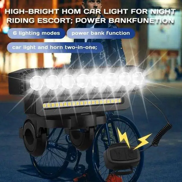 Alt view image 2 of 7 - Super Bright Bicycle Front Headlight LED Bike Light USB Rechargeable Waterproof
