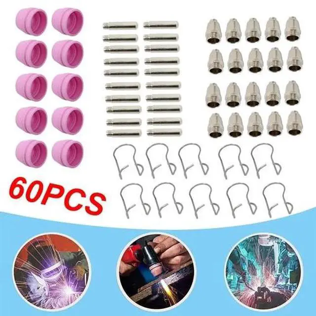 Alt view image 2 of 7 - 60 Pcs Plasma Cutter Torch Consumables Kit for SG-55, AG-60, WSD-60 CUT50